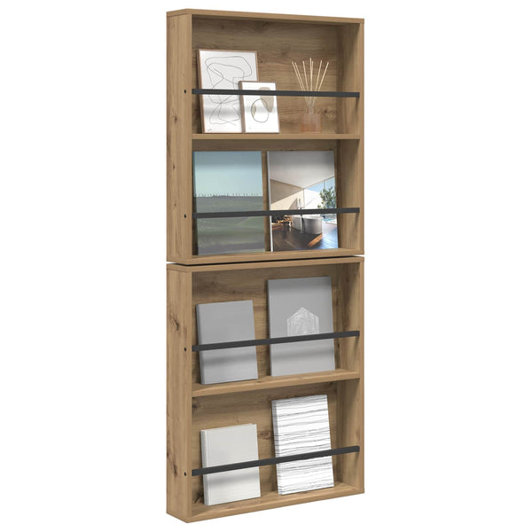 Lehtiteline 2 kpl Artisan tammi 60 x 12 x 70 cm Tekninen puu