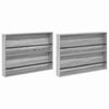 Lehtiteline 2 kpl Harmaa Sonoma 100 x 12 x 70 cm Tekninen puu