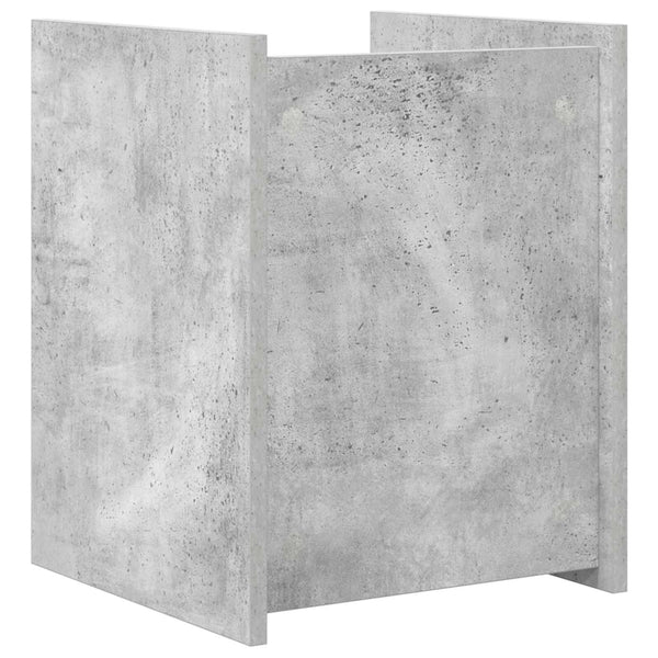 Lehtiteline Betonin harmaa 35 x 35 x 45 cm Tekninen puu