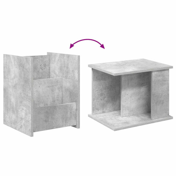 Lehtiteline Betonin harmaa 35 x 35 x 45 cm Tekninen puu