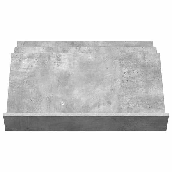 Lehtiteline Betonin harmaa 65 x 53 x 28,5 cm Tekninen puu