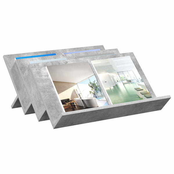 Lehtiteline Betonin harmaa 65 x 53 x 28,5 cm Tekninen puu