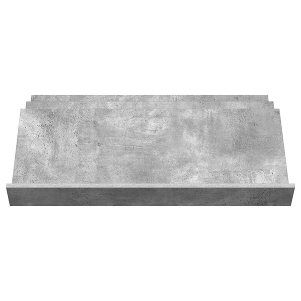 Lehtiteline Betonin harmaa 90 x 53 x 28,5 cm Tekninen puu