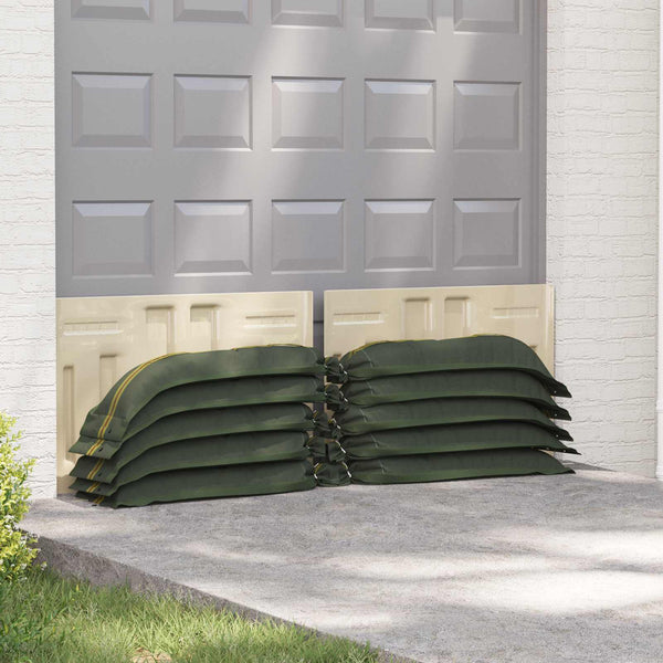 Hiekkasäkit 50 kpl Tummanvihreä 120 x 27 cm HDPE