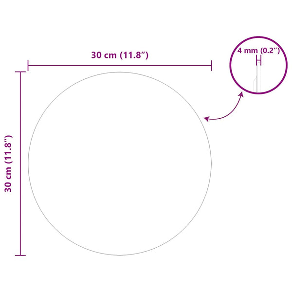 Seinäpeili Pyöreä Ø 30 cm karkaistu lasi