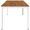 Puutarhapöytä Luonnollinen ja valkoinen 180 x 88,5 x 75 cm