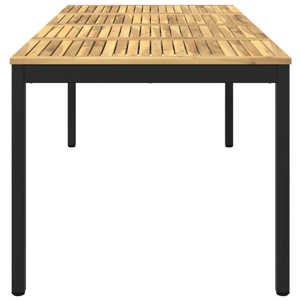 Puutarhapöytä Valkoinen ja musta 147 x 88,5 x 75 cm