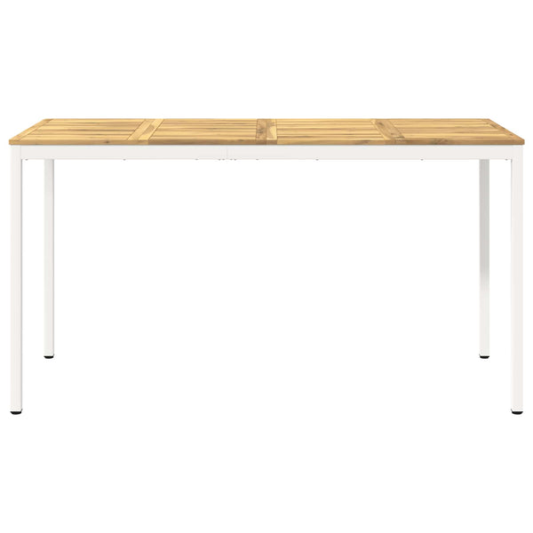 Puutarhan baaripöytä NAARDEN valkoinen 196 x 80,5 x 105 cm