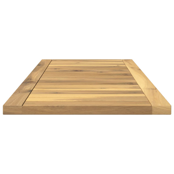 Pöytälevy 80,5 x 35 x 2 cm Suorakaide Tiheä akasiapuu valkoinen