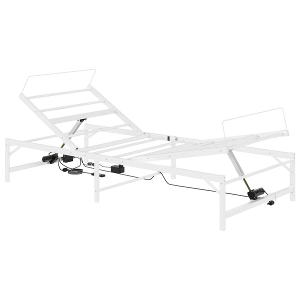 Sähkösäätöinen sänky runko valkoinen 90 x 200 cm Teräs