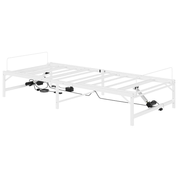 Sähkösäätöinen sänky runko valkoinen 90 x 200 cm Teräs