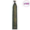 Hiekkasäkit 100 kpl Tummanvihreä 120 x 27 cm HDPE