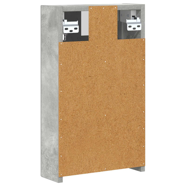 Kylpyhuoneen Peilikaappi Betoni Harmaa 30 x 10,5 x 50 cm