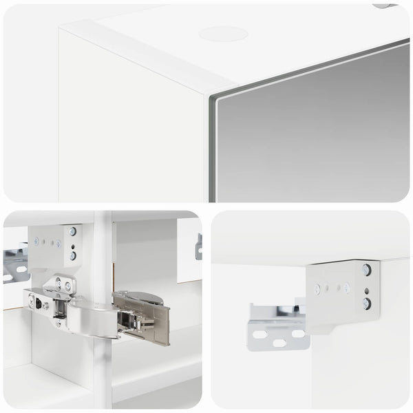 Kylpyhuoneen Peilikaappi Valkoinen 30 x 10,5 x 50 cm