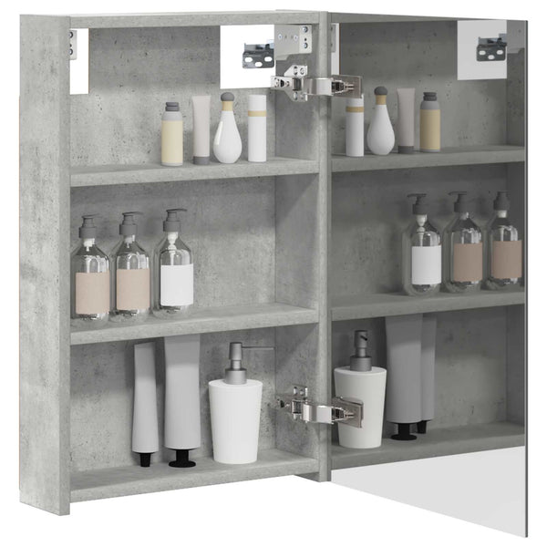 Kylpyhuoneen Peilikaappi Betoni Harmaa 40 x 10,5 x 60,5 cm
