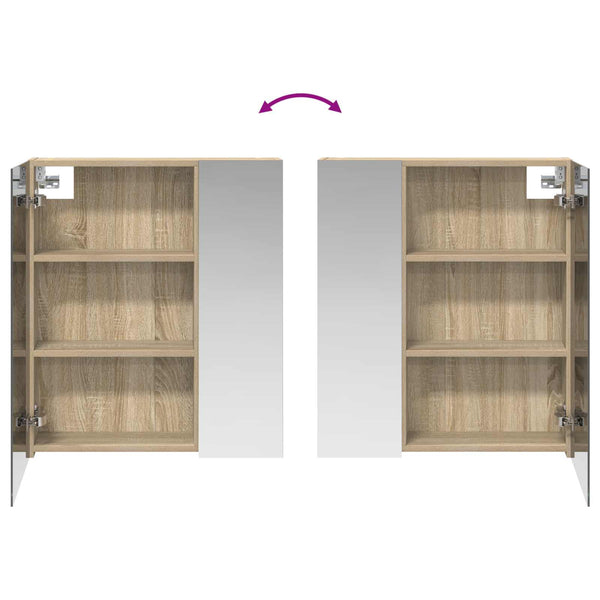 Kylpyhuoneen Peilikaappi Sonoman tammi 60 x 14,5 x 70 cm