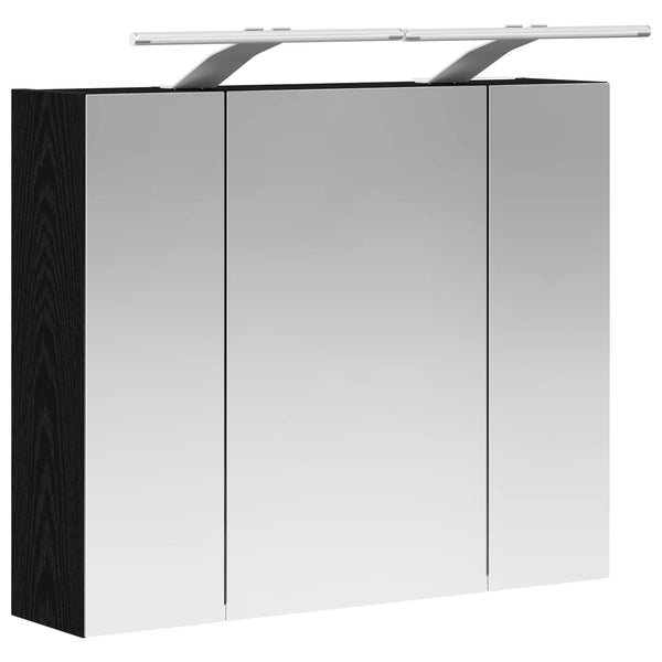 Kylpyhuoneen Peilikaappi Musta tammi 60 x 14,5 x 50 cm