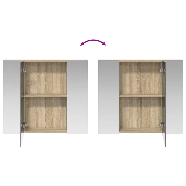 Kylpyhuoneen Peilikaappi Sonoman tammi 80 x 14.5 x 70 cm