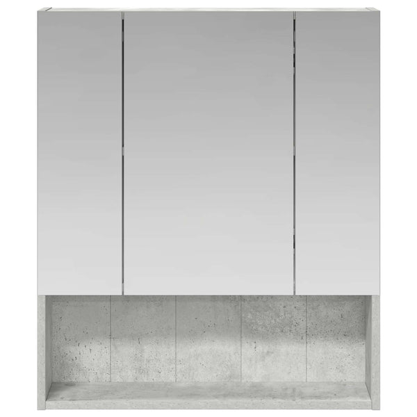 Kylpyhuoneen Peilikaappi Betoni Harmaa 60 x 14.5 x 70 cm