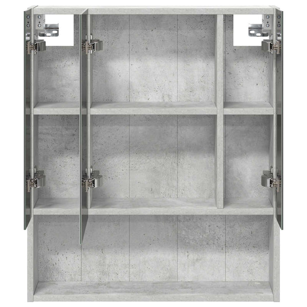 Kylpyhuoneen Peilikaappi Betoni Harmaa 60 x 14.5 x 70 cm