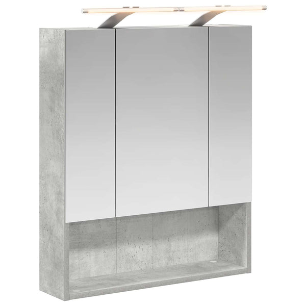 Kylpyhuoneen Peilikaappi Betoni Harmaa 60 x 14.5 x 70 cm