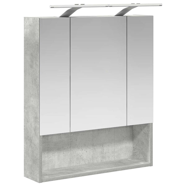 Kylpyhuoneen Peilikaappi Betoni Harmaa 60 x 14.5 x 70 cm