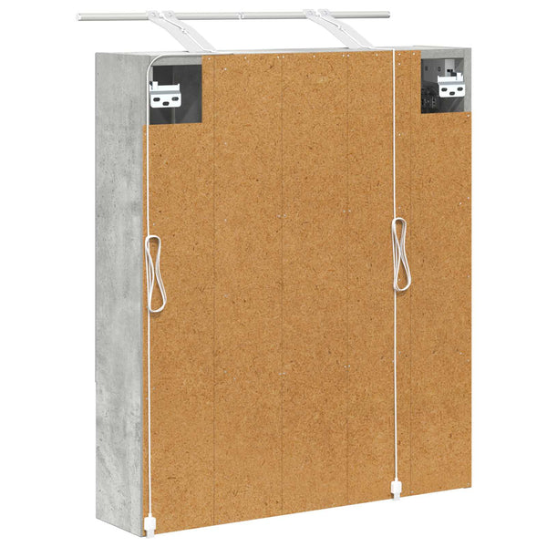 Kylpyhuoneen Peilikaappi Betoni Harmaa 60 x 14.5 x 70 cm