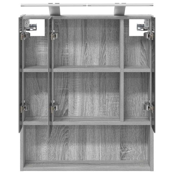 Kylpyhuoneen Peilikaappi Harmaa Sonoma 60 x 14.5 x 70 cm