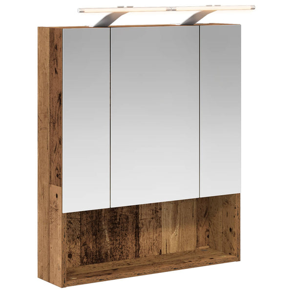 Kylpyhuoneen Peilikaappi Vanha puu 60 x 14.5 x 70 cm