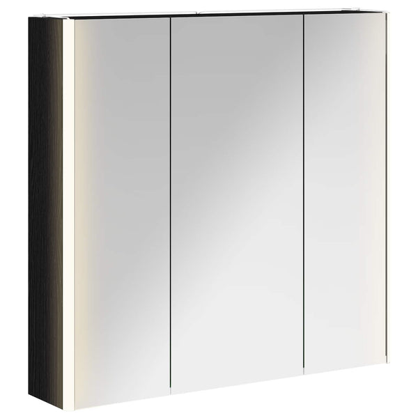 Kylpyhuoneen Peilikaappi Musta tammi. 73.5 x 15.5 x 70 cm