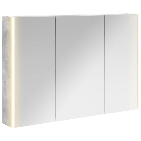 Kylpyhuoneen Peilikaappi Betoni Harmaa 103,5 x 15,5 x 70 cm
