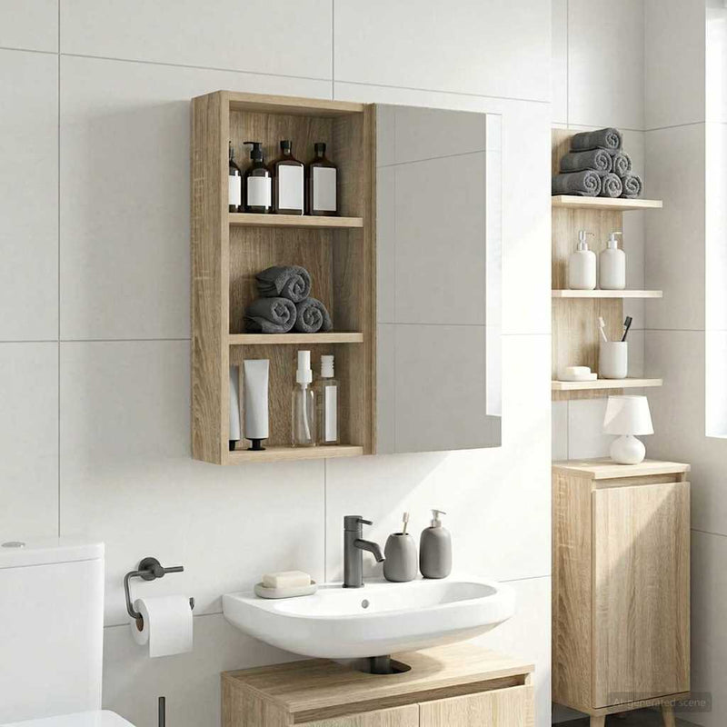 Kylpyhuoneen seinäkaappi Sonoman tammi 30 x 10 x 60,5 cm