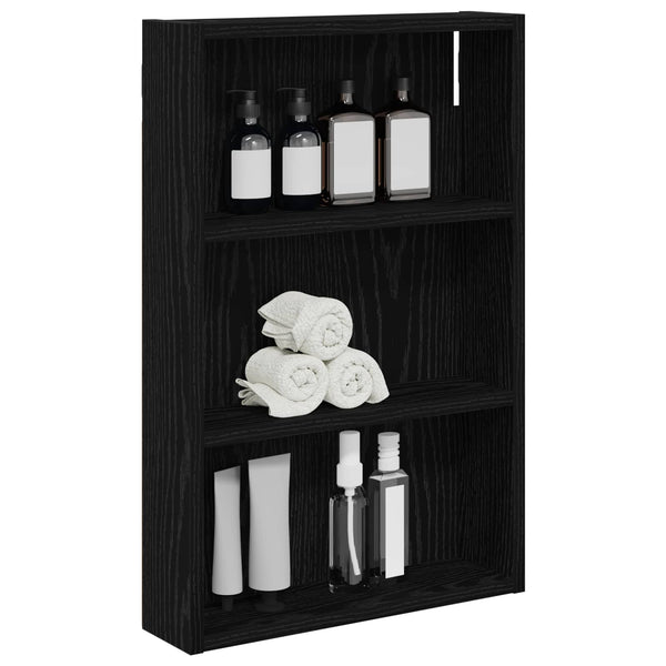 Kylpyhuoneen seinäkaappi Musta tammi 40 x 10 x 60,5 cm