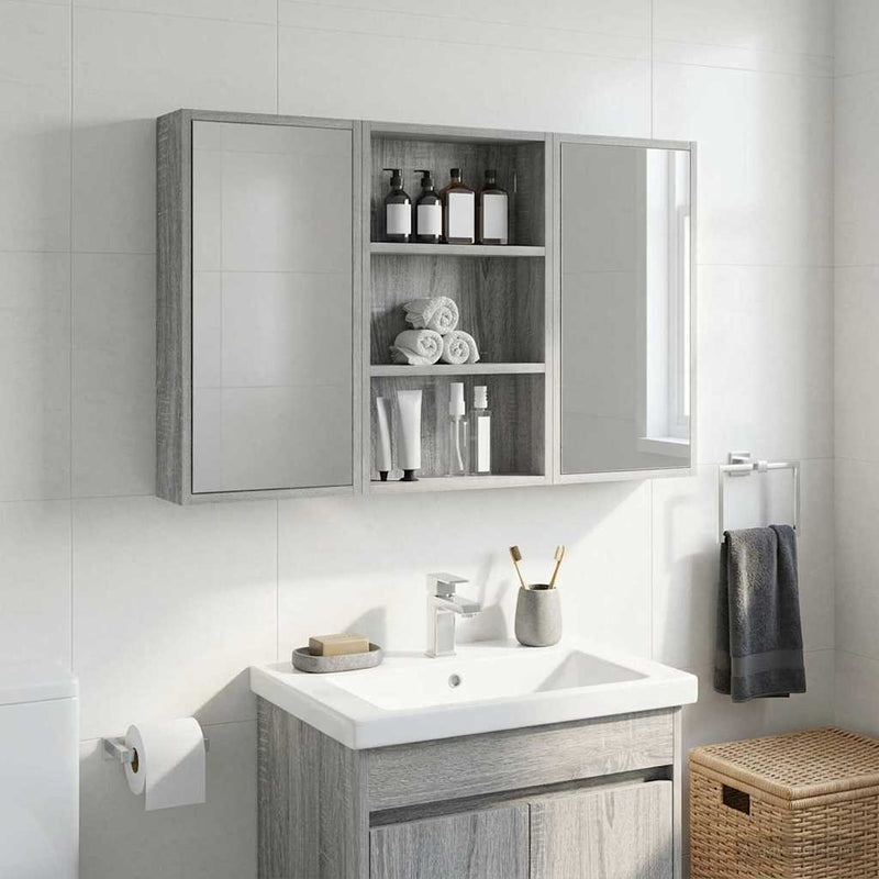 Kylpyhuoneen seinäkaappi Harmaa Sonoma 40 x 10 x 60,5 cm