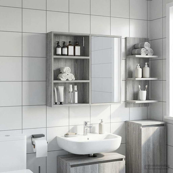 Kylpyhuoneen seinäkaappi Harmaa Sonoma 40 x 10 x 60,5 cm