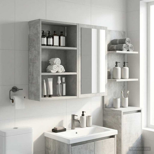 Kylpyhuoneen seinäkaappi Betoni Harmaa 40 x 16 x 62,5 cm
