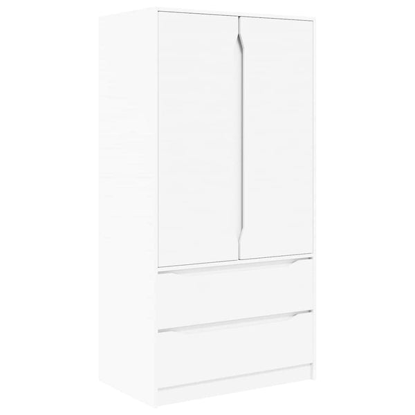 Vaatekaappi ovella Valkoinen 79,5 x 49 x 156 cm Käsitelty puu