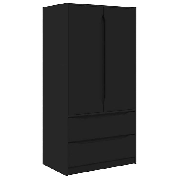 Vaatekaappi ovella Musta 79,5 x 49 x 156 cm Käsitelty puu