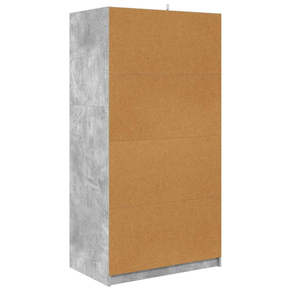 Vaatekaappi Betoni Harmaa 79,5 x 49 x 156 cm Käsitelty puu