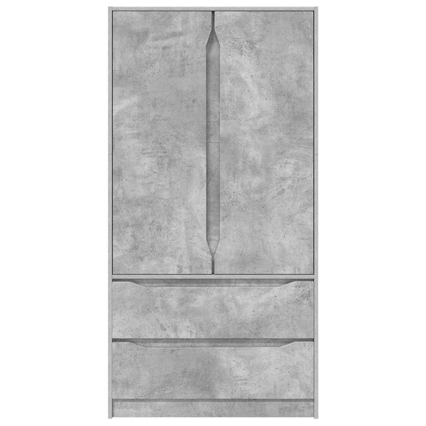 Vaatekaappi Betoni Harmaa 79,5 x 49 x 156 cm Käsitelty puu
