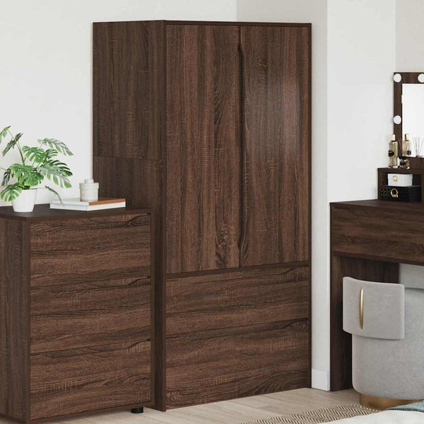 Vaatekaappi Ruskea tammi 79,5 x 49 x 156 cm Käsitelty puu