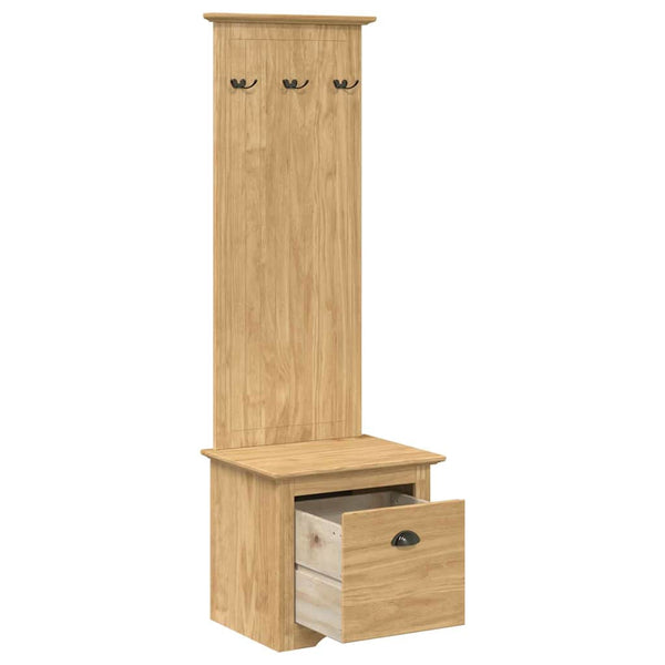 Eteiskaappi BODO Hunajaruskea 50 x 40 x 156,7 cm Täysi mänty