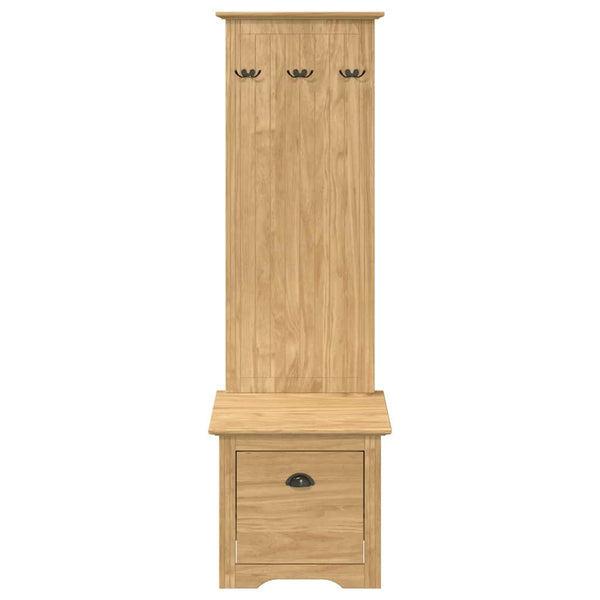 Eteiskaappi BODO Hunajaruskea 50 x 40 x 156,7 cm Täysi mänty