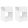 Päätypöytä 2 pcs Valkoinen 30,5 x 30 x 45 cm Tekninen puu