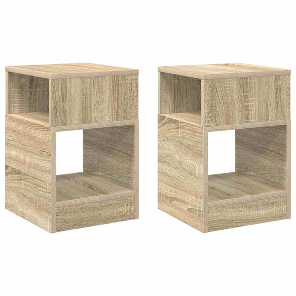 Päätypöytä 2 pcs Sonoman tammi 30,5 x 30 x 45 cm Tekninen puu