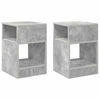 Päätypöytä 2 pcs Betoni Harmaa 30,5 x 30 x 45 cm Tekninen puu