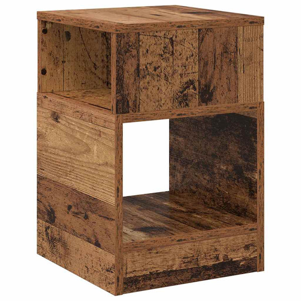 Päätypöytä 2 pcs Vanha puu 30,5 x 30 x 45 cm Tekninen puu