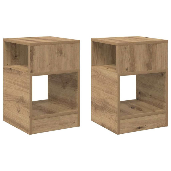 Päätypöytä 2 pcs Artisan tammi 30,5 x 30 x 45 cm Tekninen puu