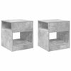 Päätypöytä 2 pcs Betoni Harmaa 40,5 x 40 x 45 cm Tekninen puu