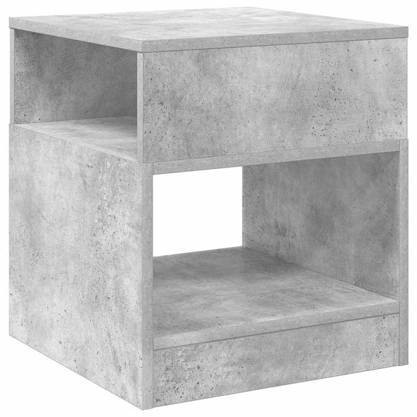 Päätypöytä 2 pcs Betoni Harmaa 40,5 x 40 x 45 cm Tekninen puu